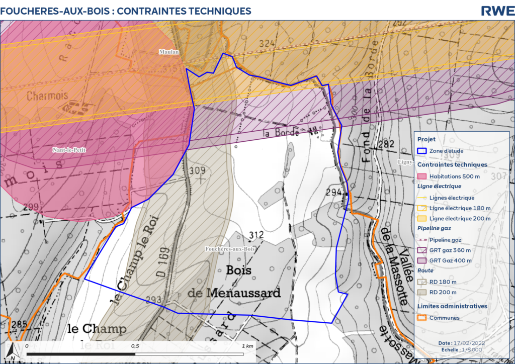Carte des contraintes